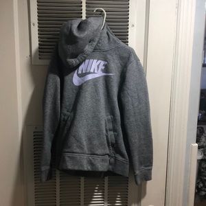 Nike purple gray sweatshirt hoodie girls size M